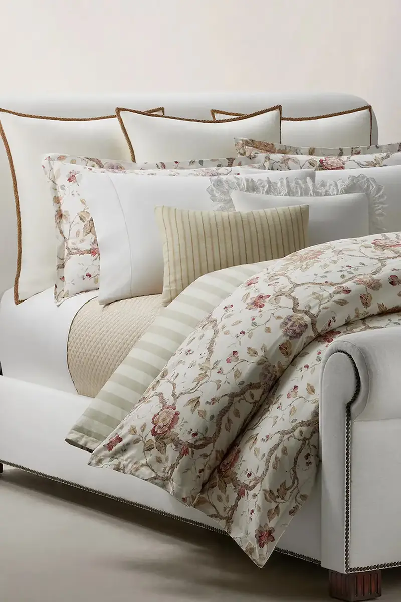 copripiumino in cotone ELSIE Cream 140 x 200 cm Multicolore miniatura 2