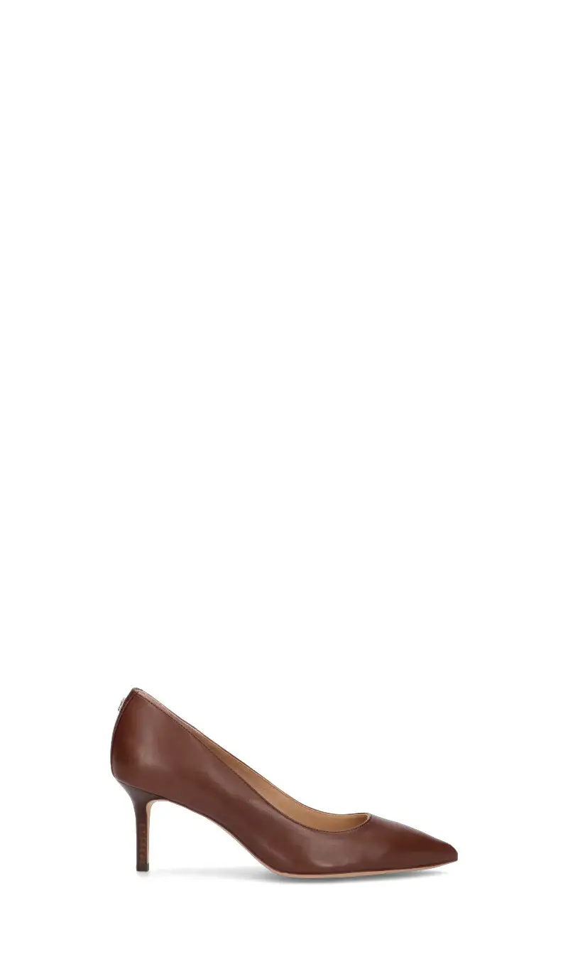 Decollete donna marrone in pelle Vario