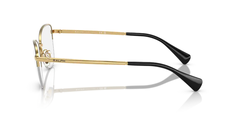 Ralph Lauren Donna RA6061 9443 Montature da vista Metallo Nero Trasparente Geometrica Normale miniatura 3