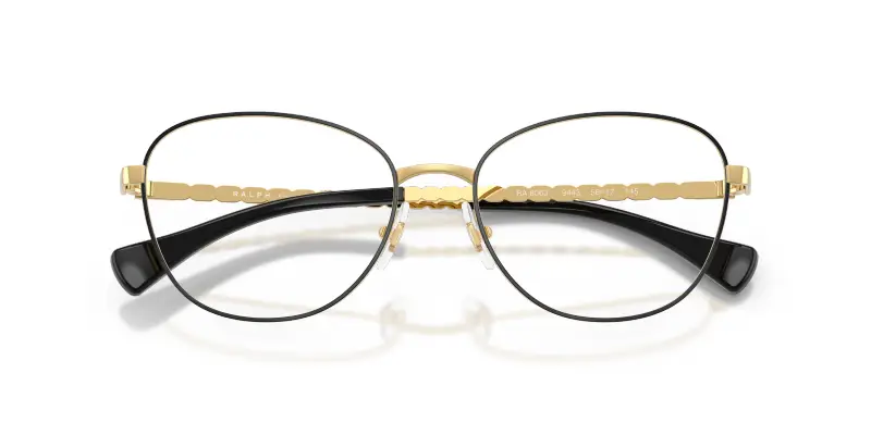 Donna RA6063 9443 Montature da vista Metallo Nero Trasparente Rotonda Normale miniatura 2