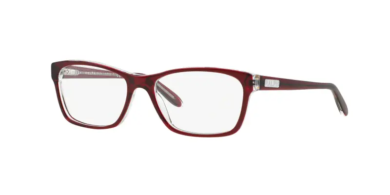 Donna RA7039 1081 Montature da vista Acetato Rosso Trasparente Squadrata Normale