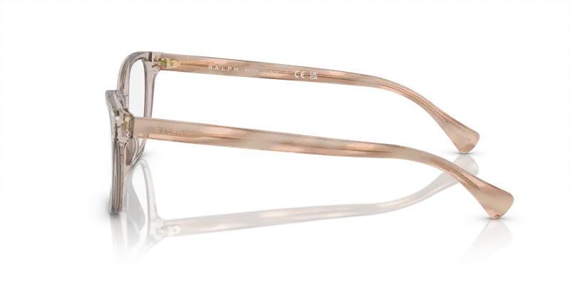 Ralph Lauren Donna RA7137U 6124 Montature da vista Acetato Beige Trasparente Pillow Normale miniatura 3