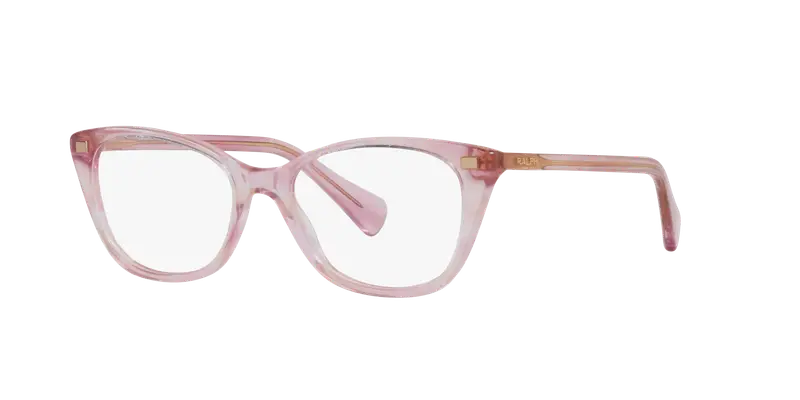 Ralph Lauren Donna RA7146 6038 Montature da vista Acetato Rosa Trasparente Pillow Normale miniatura 2