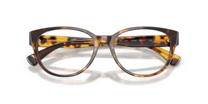 Donna RA7151 5134 Montature da vista Acetato Tartaruga Trasparente Rotonda Normale miniatura 2