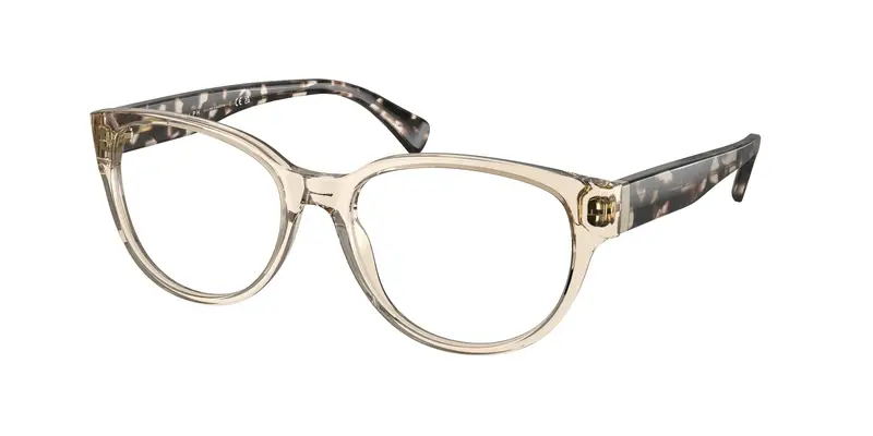 Donna RA7151 6062 Montature da vista Acetato Marrone Trasparente Rotonda Normale