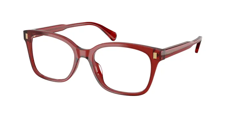 Donna RA7174U 6320 Montature da vista Acetato Rosso Trasparente Squadrata Normale