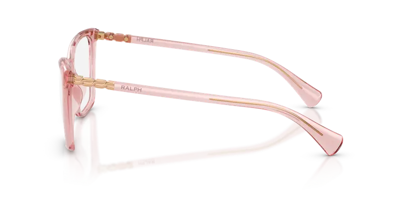 Ralph Lauren Donna RA7177U 5801 Montature da vista Iniettato Rosa Trasparente Farfalla Normale miniatura 3