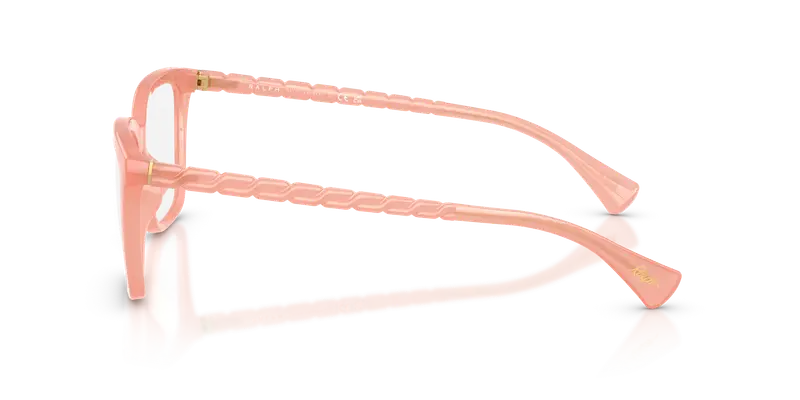 Ralph Lauren Donna RA7178U 6237 Montature da vista Iniettato Arancione Trasparente Farfalla Normale miniatura 3