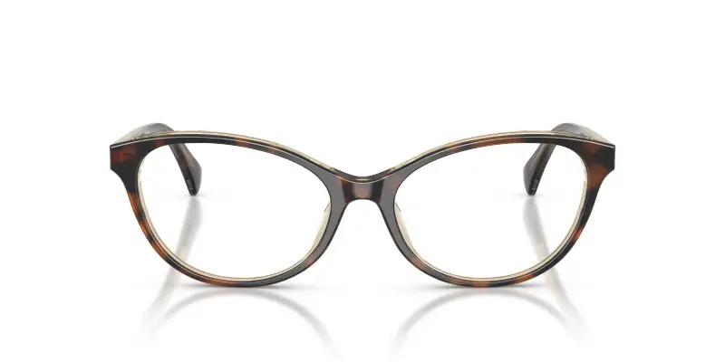 Donna RA7186U 6294 Montature da vista Acetato Havana Trasparente Rotonda Normale miniatura 3