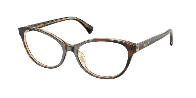 Donna RA7186U 6294 Montature da vista Acetato Havana Trasparente Rotonda Normale