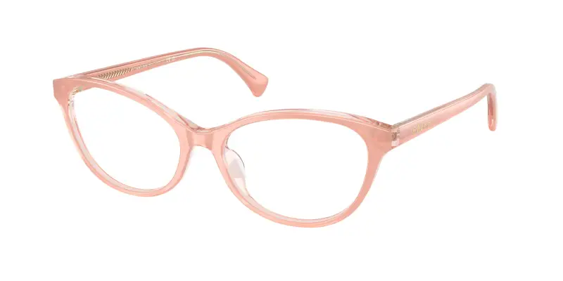 Donna RA7186U 6296 Montature da vista Acetato Rosa Trasparente Rotonda Normale