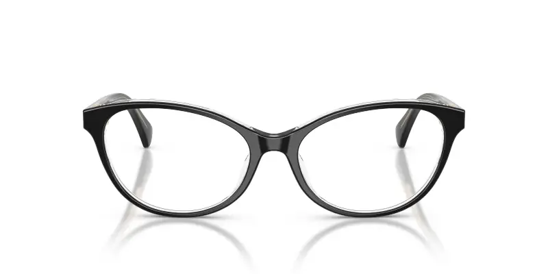 Donna RA7186U 6297 Montature da vista Acetato Nero Trasparente Rotonda Normale miniatura 3