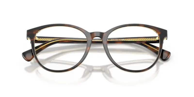 Donna RA7188U 6294 Montature da vista Acetato Marrone Trasparente Rotonda Normale miniatura 2