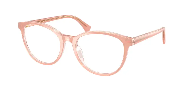 Donna RA7188U 6296 Montature da vista Acetato Rosa Trasparente Rotonda Normale