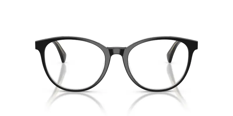 Donna RA7188U 6297 Montature da vista Acetato Nero Trasparente Rotonda Normale miniatura 3