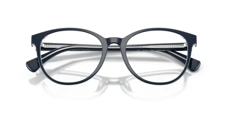 Donna RA7188U 6298 Montature da vista Acetato Blu Trasparente Rotonda Normale miniatura 2