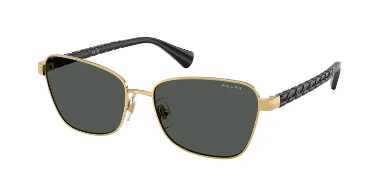 Donna Ralph Lauren RA4149 900487 Occhiali da sole Metallo Oro Grigio Geometrica Normale Sfumato