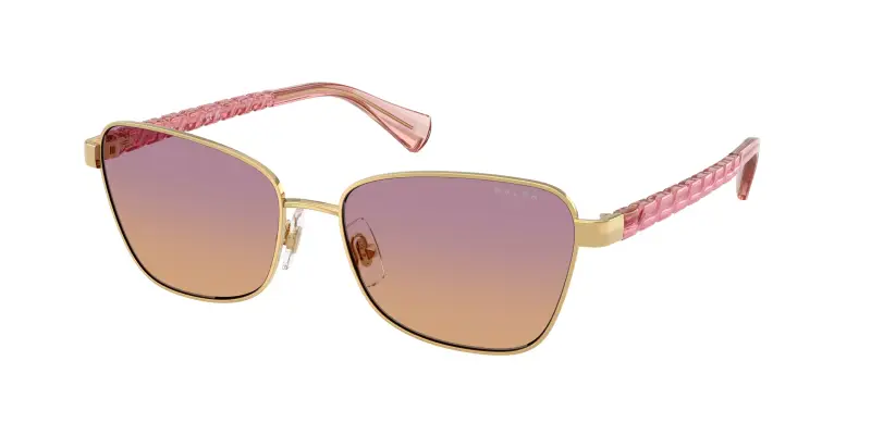 Donna Ralph Lauren RA4149 949178 Occhiali da sole Metallo Oro Rosa Geometrica Normale Sfumato