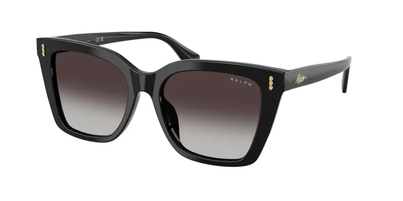 Donna Ralph Lauren RA5349U 50018G Occhiali da sole Acetato Nero Grigio Squadrata Normale Sfumato