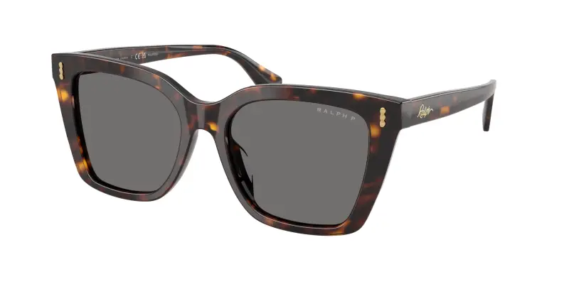 Donna Ralph Lauren RA5349U 500381 Occhiali da sole Acetato Tartaruga Grigio Squadrata Polarizzata