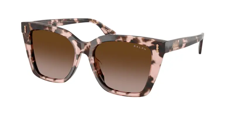 Donna Ralph Lauren RA5349U 605813 Occhiali da sole Acetato Tartaruga Marrone Squadrata Normale Sfumato
