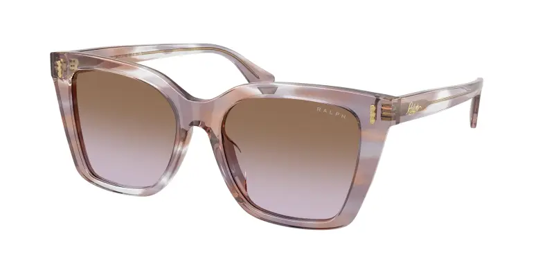 Donna Ralph Lauren RA5349U 634068 Occhiali da sole Acetato Marrone Viola Squadrata Normale Sfumato