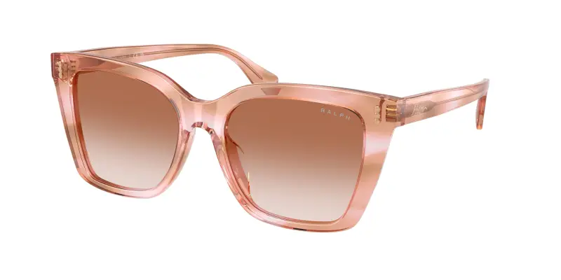 Donna Ralph Lauren RA5349U 634113 Occhiali da sole Acetato Rosa Marrone Squadrata Normale Sfumato