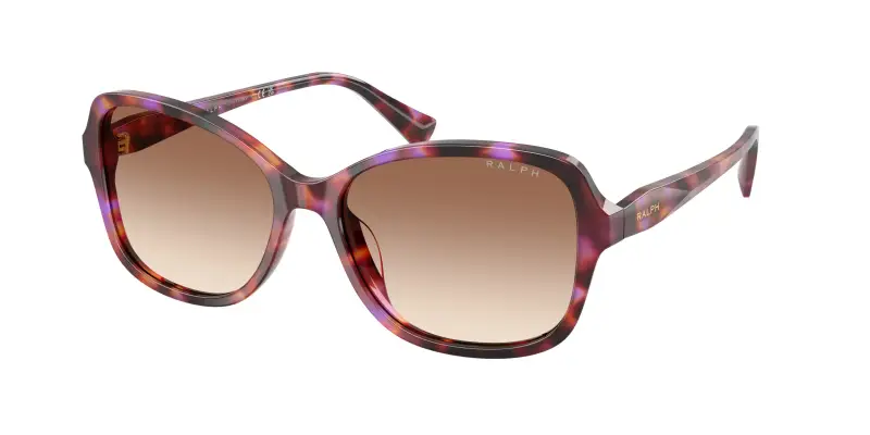 Donna Ralph Lauren RA5351U 623913 Occhiali da sole Acetato Viola Marrone Squadrata Normale Sfumato