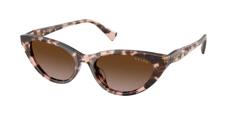 Donna Ralph Lauren RA5352U 605813 Occhiali da sole Acetato Rosa Marrone Cat Eye Normale Sfumato