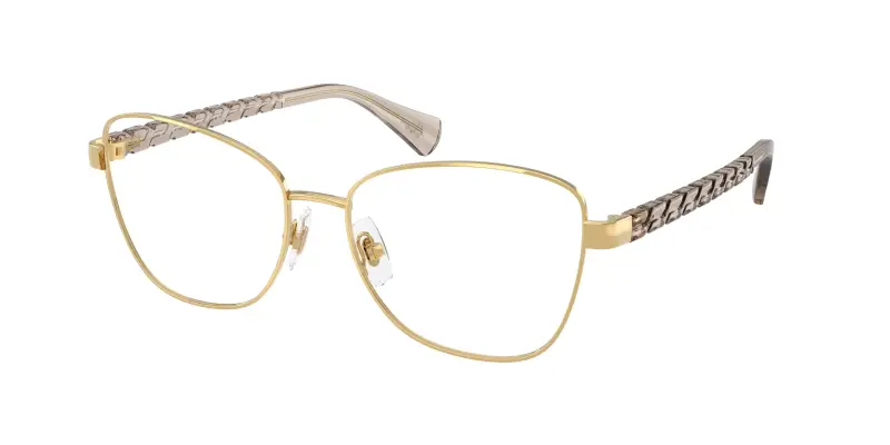 Donna Ralph Lauren RA6064 9493 Montature da vista Metallo Oro Trasparente Geometrica Normale