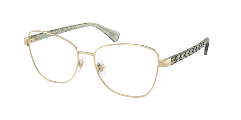 Donna Ralph Lauren RA6064 9494 Montature da vista Metallo Oro Trasparente Geometrica Normale