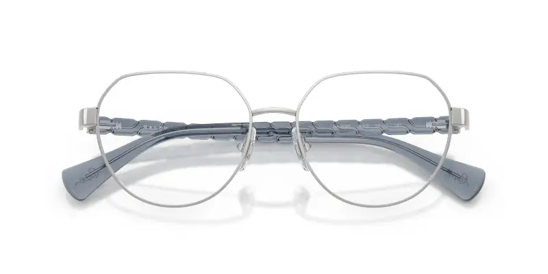 Donna Ralph Lauren RA6065 9001 Montature da vista Metallo Argento Trasparente Geometrica Normale miniatura 2