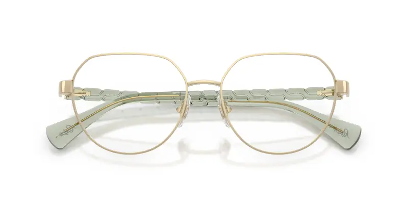 Donna Ralph Lauren RA6065 9494 Montature da vista Metallo Oro Trasparente Geometrica Normale miniatura 2