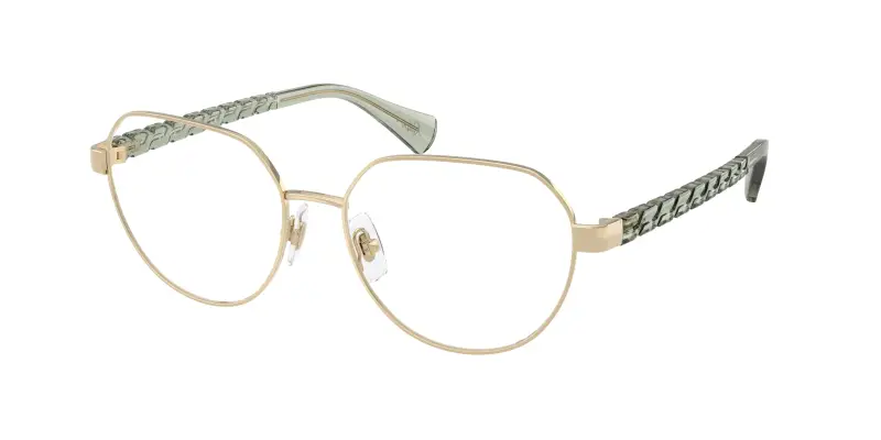 Donna Ralph Lauren RA6065 9494 Montature da vista Metallo Oro Trasparente Geometrica Normale