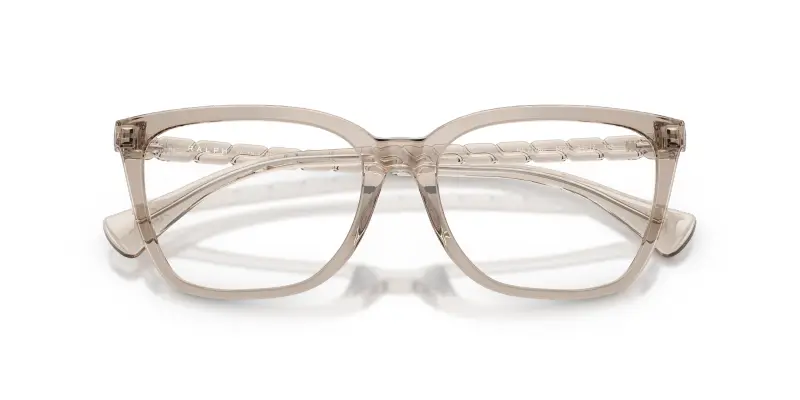 Donna Ralph Lauren RA7178U 5802 Montature da vista Iniettato Marrone Trasparente Farfalla Normale miniatura 2