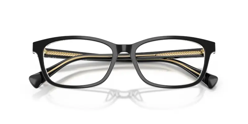 Donna Ralph Lauren RA7194U 6297 Montature da vista Acetato Nero Trasparente Squadrata Normale miniatura 2