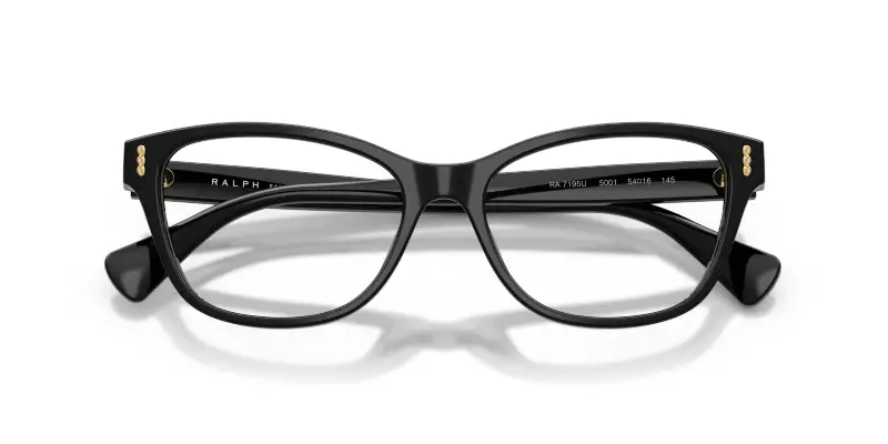 Donna Ralph Lauren RA7195U 5001 Montature da vista Acetato Nero Trasparente Squadrata Normale miniatura 2