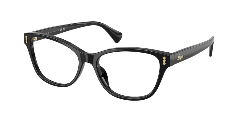 Donna Ralph Lauren RA7195U 5001 Montature da vista Acetato Nero Trasparente Squadrata Normale