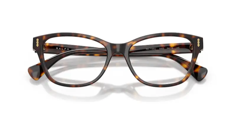 Donna Ralph Lauren RA7195U 5003 Montature da vista Acetato Marrone Trasparente Squadrata Normale miniatura 2