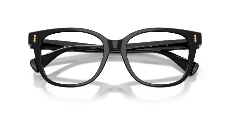 Donna Ralph Lauren RA7196U 5001 Montature da vista Acetato Nero Trasparente Squadrata Normale miniatura 2