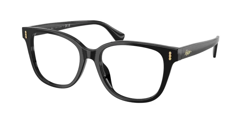 Donna Ralph Lauren RA7196U 5001 Montature da vista Acetato Nero Trasparente Squadrata Normale
