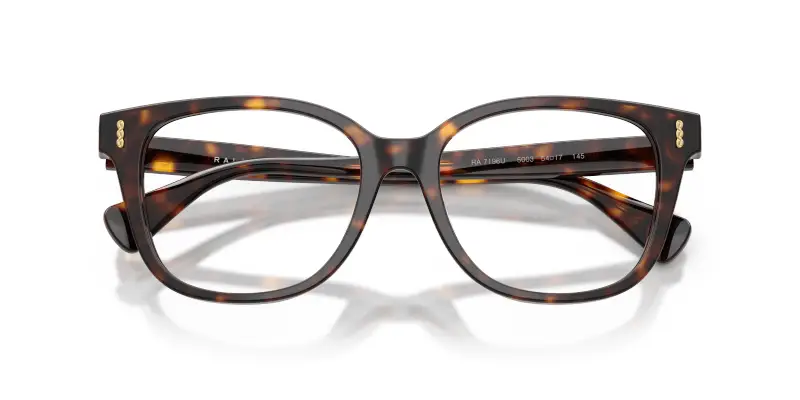 Donna Ralph Lauren RA7196U 5003 Montature da vista Acetato Marrone Trasparente Squadrata Normale miniatura 2