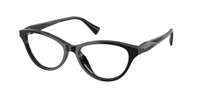 Donna Ralph Lauren RA7197U 5001 Montature da vista Acetato Nero Trasparente Cat Eye Normale