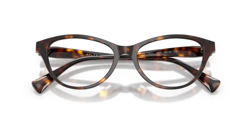 Donna Ralph Lauren RA7197U 5003 Montature da vista Acetato Marrone Trasparente Cat Eye Normale miniatura 2