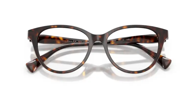 Donna Ralph Lauren RA7198U 5003 Montature da vista Acetato Marrone Trasparente Farfalla Normale miniatura 2