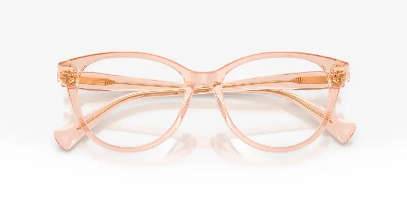 Donna Ralph Lauren RA7198U 6344 Montature da vista Acetato Rosa Trasparente Farfalla Normale miniatura 2