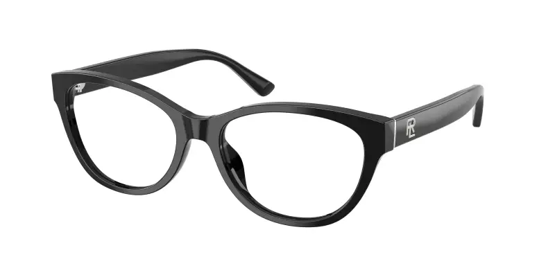 Donna Ralph Lauren RL6262U 5001 Montature da vista Acetato Nero Trasparente Farfalla Normale