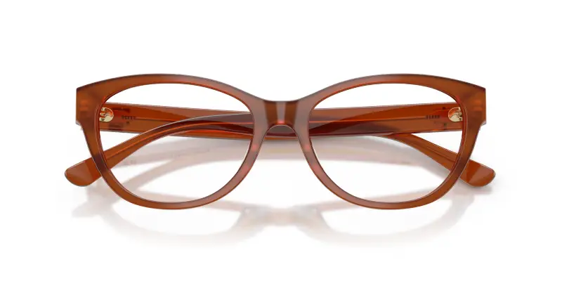 Donna Ralph Lauren RL6262U 6306 Montature da vista Acetato Marrone Trasparente Farfalla Normale miniatura 2