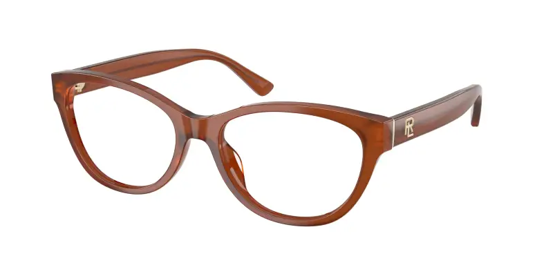 Donna Ralph Lauren RL6262U 6306 Montature da vista Acetato Marrone Trasparente Farfalla Normale