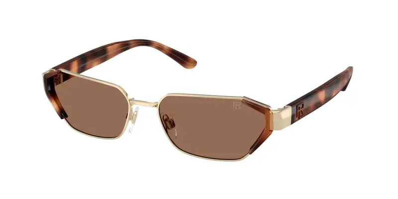 Donna Ralph Lauren RL7094 911673 Occhiali da sole Metallo Oro Marrone Geometrica Normale
